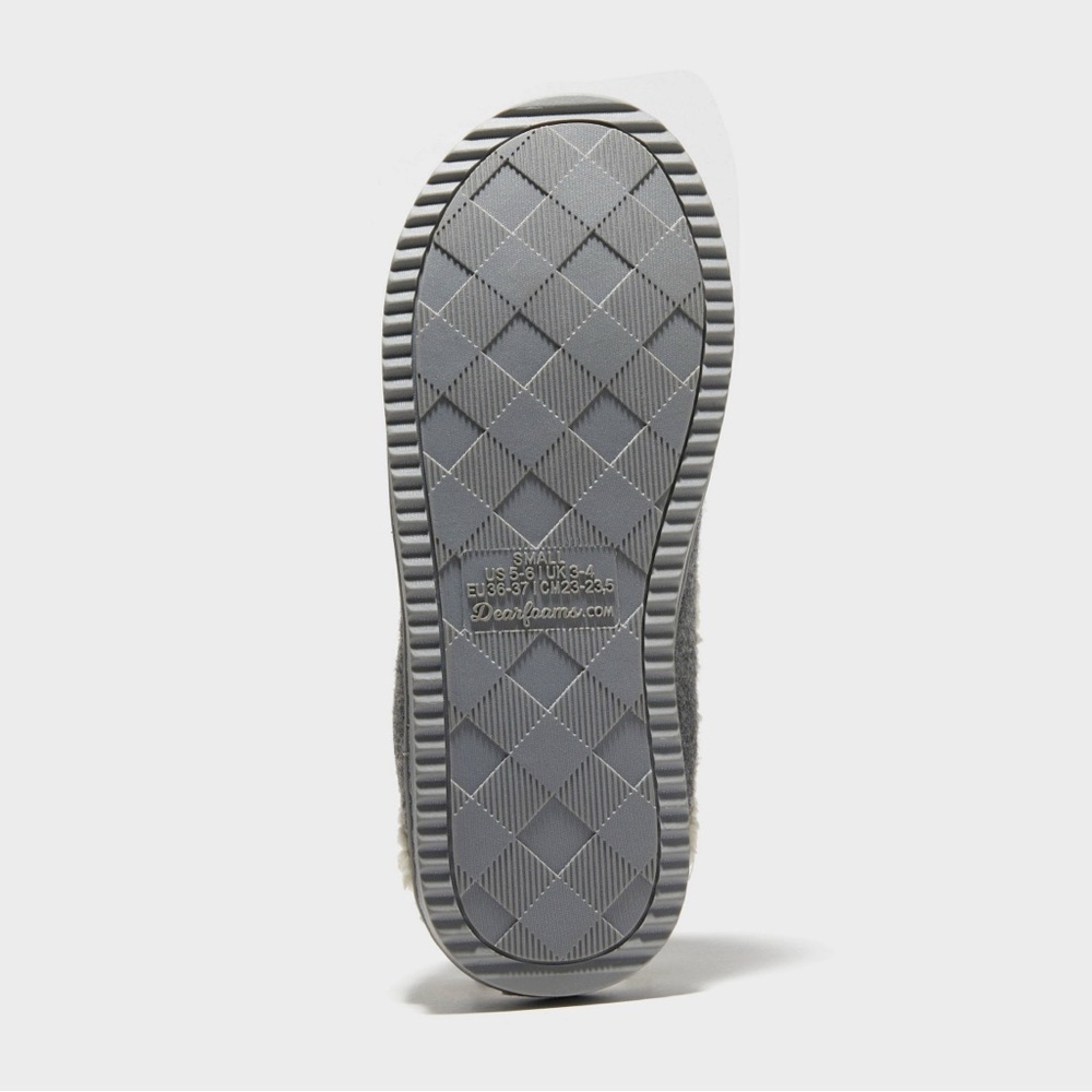 D’Luxe by dearfoams Women’s Maci Felted Scuff Slippers - Gray - M - Picture 4 of 5